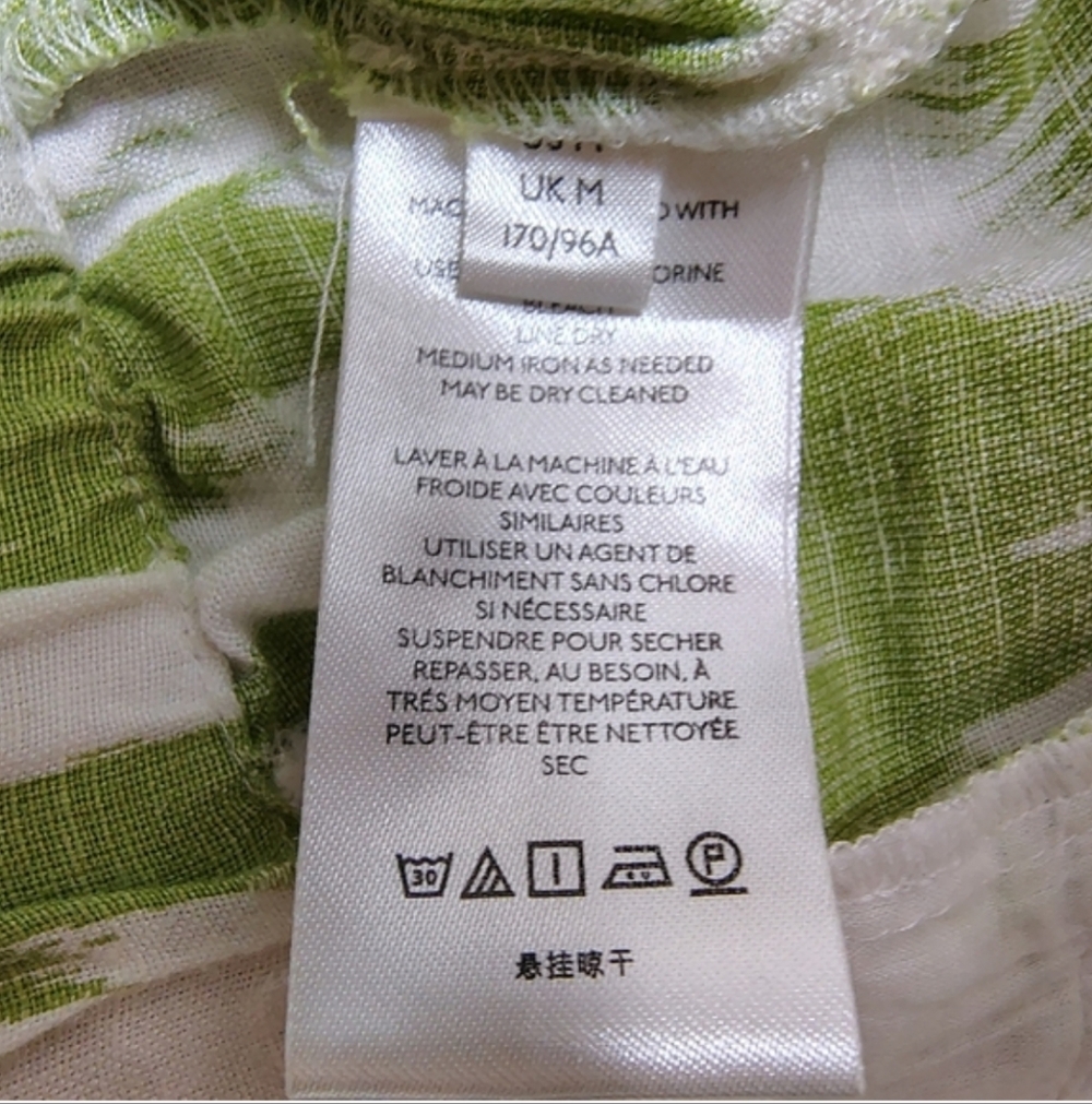 by Anthropologie Breezy Paper Bag Shorts Chartreuse Women's Medium Linen Blend - Picture 6 of 7